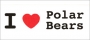 I Heart Polar Bears Sticker - White - 2 for $1.50